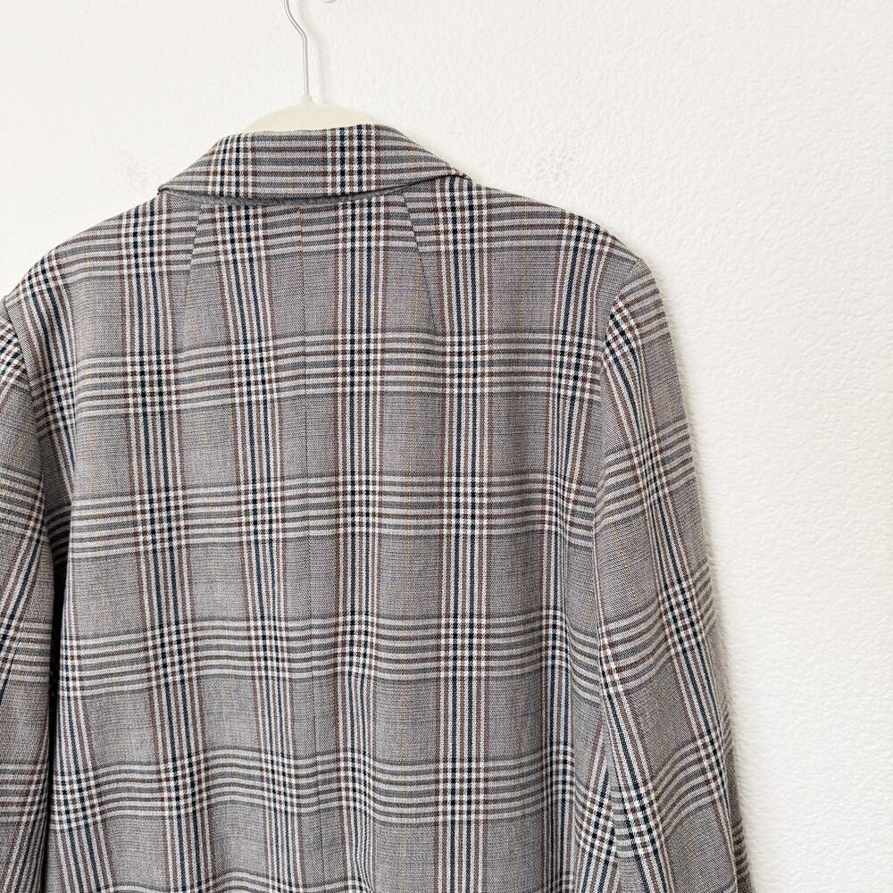 [Madewell] Caldwell Oversized Menswear Plaid Double Breasted Blazer Jacket Sz XL - Picture 7 of 13